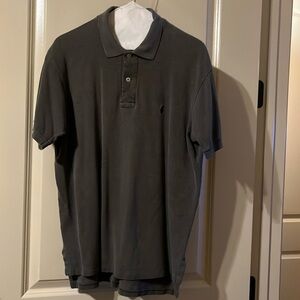 Men's Dark Gray Polo Short Sleeve Shirt from Ralph Lauren, size Medium